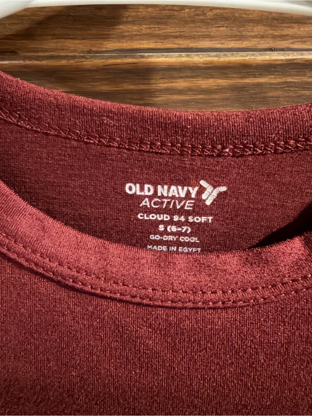 Old Navy Maroon Long Sleeve Crewneck Tee
